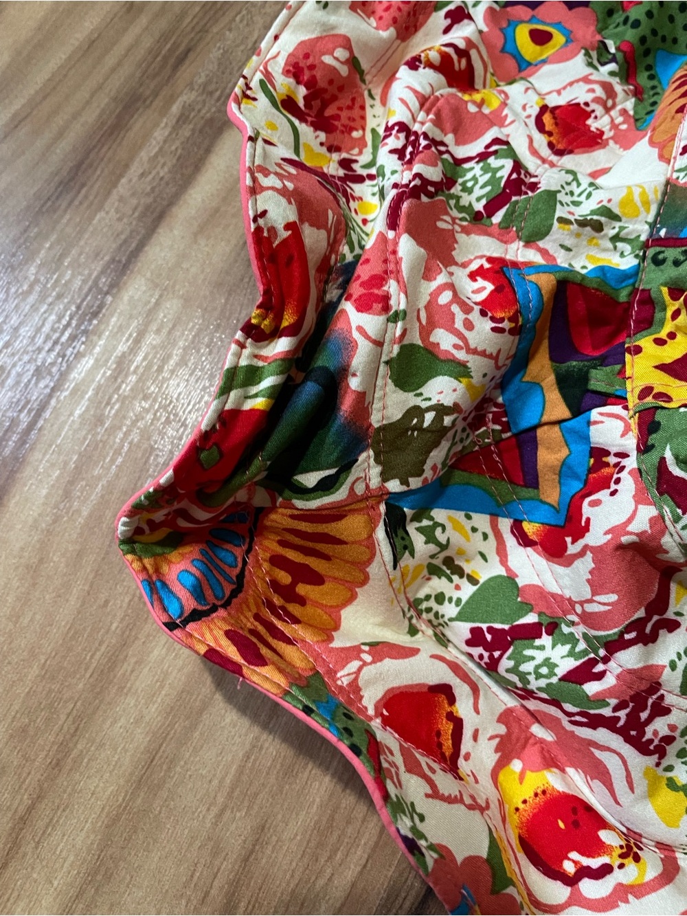 Reversible Floral Wide Brim Sun Hat - UV Protection, UPF Packable, Wired Edge - Picture 6 of 7